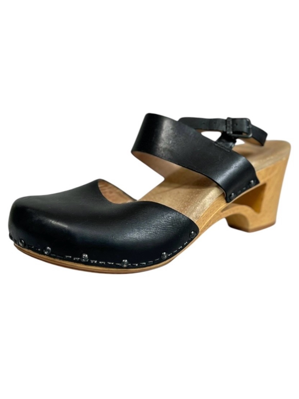 Dansko Thea Slingback Clogs Women’s Sz 11.5/12 Black Leather Mary Jane Sandals